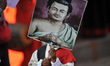 A Kid holding poster of Sankhardhar Sakwha (who is believed to have established the Nepal...