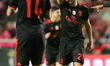 Benficas midfielder Pizzi from Portugal celebrating after scoring a goal during Portuguese...
