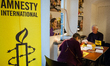 Participants at 'Write for Rights', a worldwide campaign for human rights in Amsterdam, Ne...