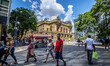 People walk through the old center in Sao Paulo, Brazil, on Wednesday, Dec. 28, 2016By c...