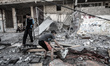 The effects of the destruction caused by the bombing of Israeli aircraft to Debabeche fami...
