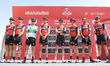 BMC Racing Team ahead of the opening stage, a 189 km Emirates Motor Company stage from Mad...
