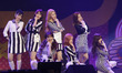 South Korean Girl group Lovelyz performs on the stage during their new album showcase at b...