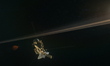 SOL SYSTEM Saturn -- 08 Apr 2017 -- This illustration shows Cassini above Saturn making on...
