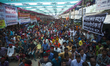 Tannery owners and workers agitate at Dhaka's Hazaribagh to press home demands related to...