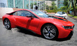 A BMW i8 is seen on the street in Jakarta, Indonesia, on April 20, 2017. BMW i8 Protonic R...