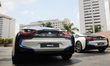 A BMW i8 is seen on the street in Jakarta, Indonesia, on April 20, 2017. BMW i8 Protonic R...