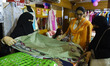 India Muslim women part in the Garment shale at the a mega Garment Shale Exhibition at cit...