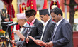 President Bidya Devi Bhandari administers the oath of office and secrecy to newly elected...