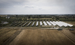 A drone view of photovoltaic panels in San Pietro Vernotico, South of Italy, on June 10, 2...
