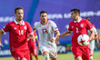 Vukasin Jovanovic (SRB), Milan Gajic (SRB), Kire Markoski (MKD) during the UEFA European U...