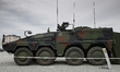 An MRAV or Multi Role Aroured Vehicle of the German army is seen on display at the NATO Jo...