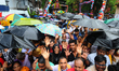 Heavy Rain  Devotees take part in Jagannath Rath Yatra organised by ISKCON 46th Rath Yatra...