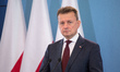 Polish Minister of the Interior and Administration Mariusz Blaszczak during the press conf...