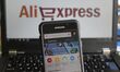 Man using Aliexpress mobile applicationon Samsung smartphone is seen on 14 July 2017  in G...