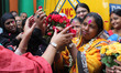 Indian Muslim Women celebrates after Triple Talaq issue Supreme Court Oder  at  on August...