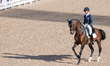 Swedish rider Rose Mathisen on Zuidenwind 1187 rides in the team dressage competition of t...