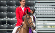 Swiss rider Steve Guerdat on Bianca rides the lap of honor at Ullevi Stadium in Gothenburg...