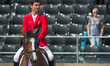 Swiss rider Steve Guerdat on Bianca rides the lap of honor at Ullevi Stadium in Gothenburg...