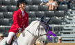 Portuguese rider Luciana Diniz on Fit for Fun 13 take a lap of honor at Ullevi Stadium in...