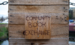 A Book Exchange Box is seen at Limehouse Basin, London on August 24, 2017. Installed by Ca...