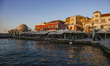 Images of the area of the old Venetian port in Chania town, the second largest in Creta is...