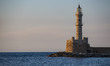 Images of the area of the old Venetian port in Chania town, the second largest in Creta is...