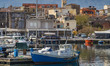 Images of the area of the old Venetian port in Chania town, the second largest in Creta is...