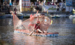Boats made from recycled materials compete, 17th september 2017, Rome. 