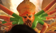 A 26yrs old Nepalese artist, ARUN PANDIT paints on clay idol of the Hindu Goddess Durga, w...