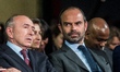 Gérard Collomb (L) and Edouard Philippe (R) at the meeting  during the council of the Repu...