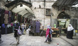 Various daily life and landscape images of the old city of Jerusalem. The old city is divi...