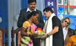 Argentine footballer Diego Maradona handover a token of gift to Indian Cancer Presents at...