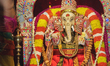 Tamil Hindu priest performs special prayers for Lord Ganesh during the Thai Pongal Festiva...