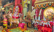 Tamil Hindu priests perform special prayers for Lord Ganesh and Lord Surya (the Sun God) d...