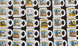 A view of coffee mugs with Lviv images for sale in Lviv's city center.On Monday, January...