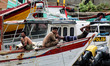 Local fishermen were seen active in the Traditional Fishing Place in Lhokseumawe, Aceh pro...