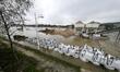 A flooded bank of the Seine river on January 26, 2018, as The River Seine, which runs thro...