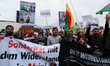 More than 1000 people (according to the police) joined the protest against the turkish bom...