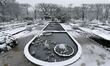 Snow falls in Paris on the Jardin des Plantes and the National Museum of Natural History i...