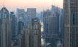 A panoramic view of Dubai Marina area at sunset, from the Media One Hotel. On Monday, Feb...