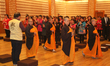 Chinese Buddhists take part in a prayer for world peace to mark the Chinese Lunar New Year...