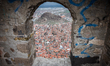 Aerial views of the central Anatolian city of Afyonkarahisar, Turkey, from the Afyonkarahi...
