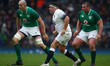 L-R Ireland's Devin Toner   and Jamie George of England during NatWest 6 Nations match be...