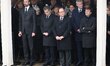 French president Nicolas Sarkozy (2nd L), flanked by French Prime Minister Edouard Philipp...