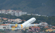 Thomas Cook, a British global travel company plane takes off at Cristiano Ronaldo Madeira...