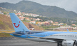 TUI Airways plane, the world's largest charter airline, seen at Cristiano Ronaldo Madeira...
