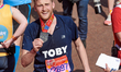Toby Tarrant poses for a photo ahead of participating in The Virgin London Marathon on Apr...