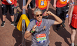  George Lamb poses for a photo ahead of participating in The Virgin London Marathon on Apr...