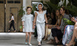A model  the Catwalk the Petite CHARHADAS Fashion Week fashion show on April 26, 2018 in M...